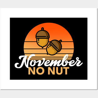 Funny No Nut November Design Posters and Art